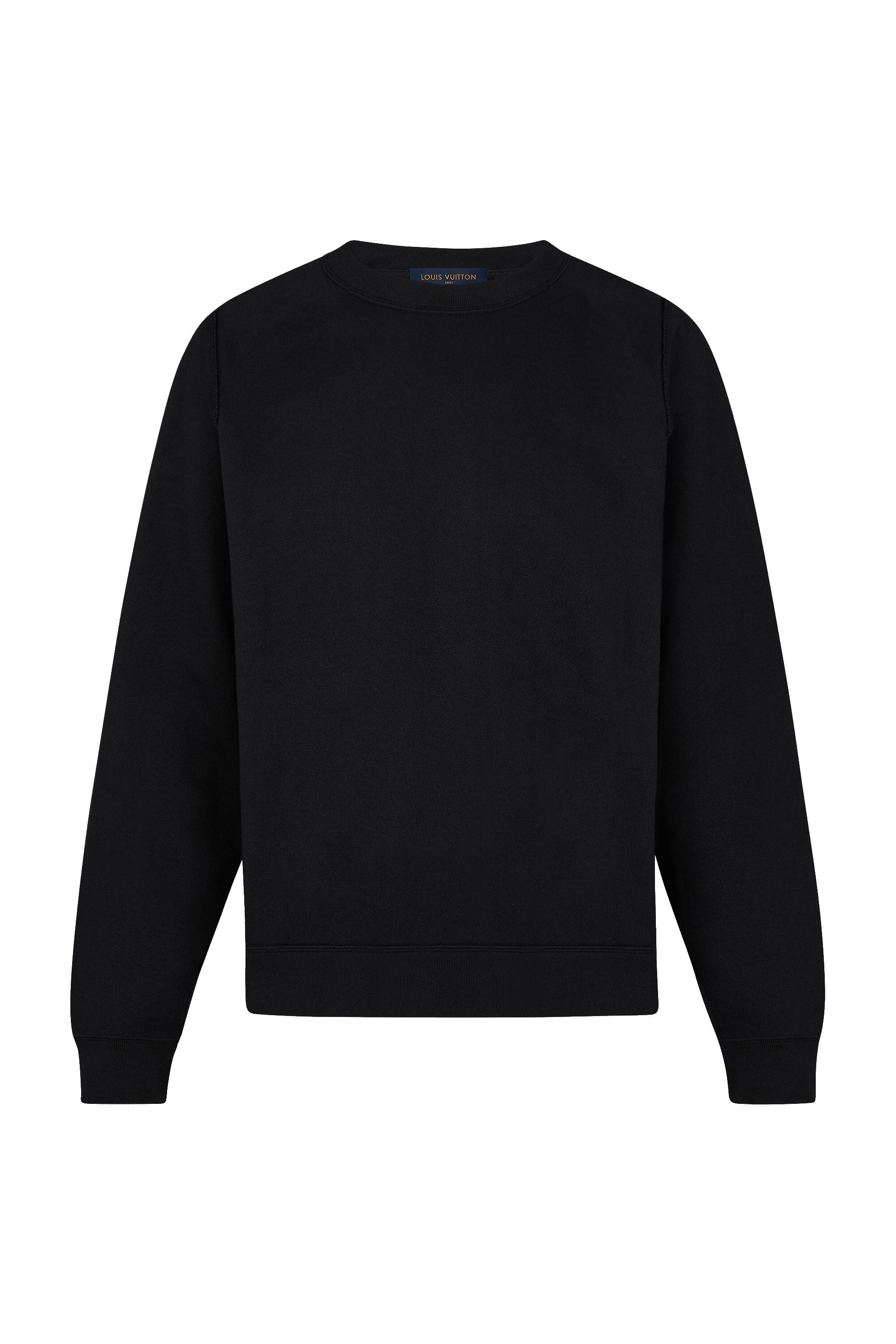 black crew neck sweatshirt